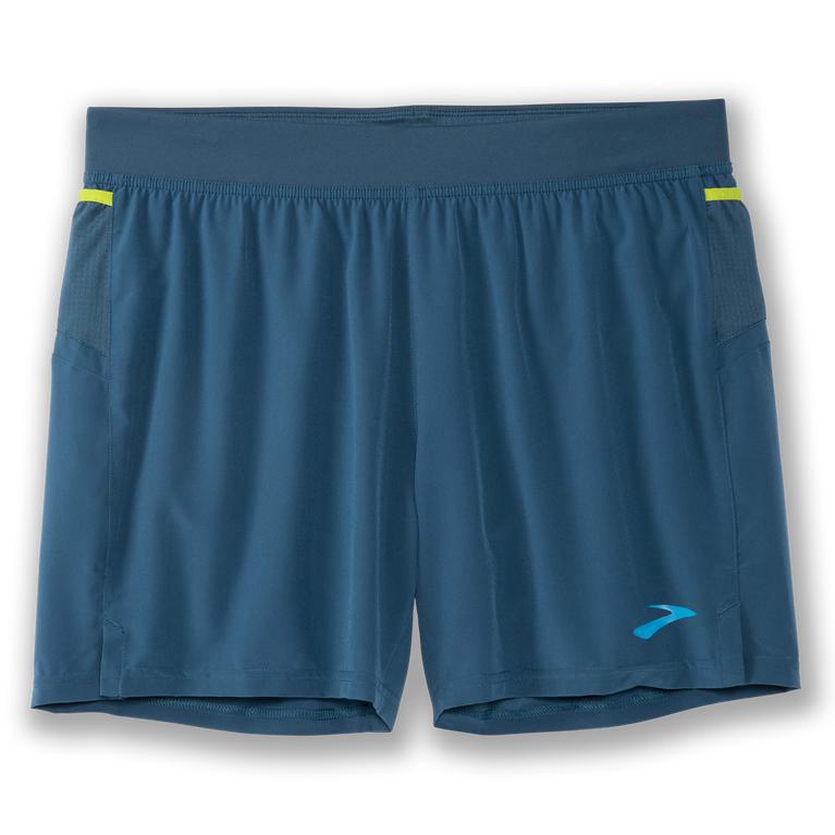 Brooks Sherpa 5 2-In-1 - Mens Running Shorts - Alpine/Steelblue/Bright Moss (13642KYRW)